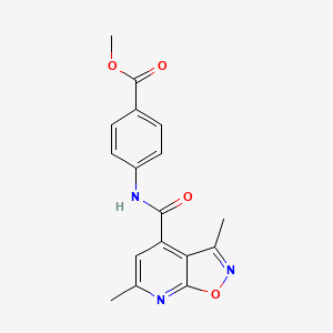 molecular formula C17H15N3O4 B10990090 Methyl 4-{[(3,6-dimethyl[1,2]oxazolo[5,4-b]pyridin-4-yl)carbonyl]amino}benzoate 