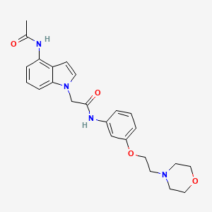 molecular formula C24H28N4O4 B10990092 2-[4-(acetylamino)-1H-indol-1-yl]-N-{3-[2-(morpholin-4-yl)ethoxy]phenyl}acetamide 