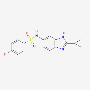 N-(2-cyclopropyl-1H-benzimidazol-5-yl)-4-fluorobenzenesulfonamide