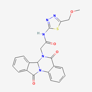 2-(5,11-dioxo-6a,11-dihydroisoindolo[2,1-a]quinazolin-6(5H)-yl)-N-[5-(methoxymethyl)-1,3,4-thiadiazol-2-yl]acetamide