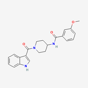 molecular formula C22H23N3O3 B10990119 N-[1-(1H-indol-3-ylcarbonyl)piperidin-4-yl]-3-methoxybenzamide 