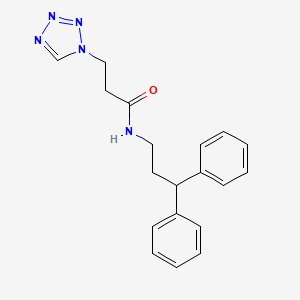 molecular formula C19H21N5O B10990139 N-(3,3-diphenylpropyl)-3-(1H-tetrazol-1-yl)propanamide 