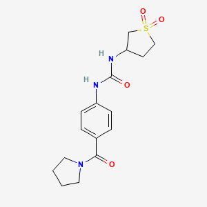 1-(1,1-Dioxidotetrahydrothiophen-3-yl)-3-[4-(pyrrolidin-1-ylcarbonyl)phenyl]urea