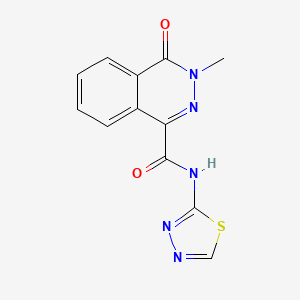 molecular formula C12H9N5O2S B10990155 3-methyl-4-oxo-N-(1,3,4-thiadiazol-2-yl)-3,4-dihydrophthalazine-1-carboxamide 