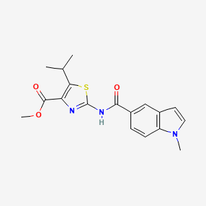 methyl 2-{[(1-methyl-1H-indol-5-yl)carbonyl]amino}-5-(propan-2-yl)-1,3-thiazole-4-carboxylate