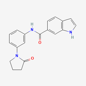 molecular formula C19H17N3O2 B10990178 N-[3-(2-oxopyrrolidin-1-yl)phenyl]-1H-indole-6-carboxamide 