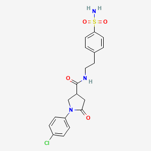 1-(4-chlorophenyl)-5-oxo-N-[2-(4-sulfamoylphenyl)ethyl]pyrrolidine-3-carboxamide