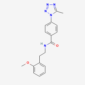 N-[2-(2-methoxyphenyl)ethyl]-4-(5-methyl-1H-tetrazol-1-yl)benzamide