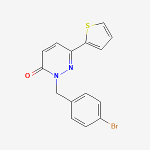 molecular formula C15H11BrN2OS B10990202 2-(4-bromobenzyl)-6-(thiophen-2-yl)pyridazin-3(2H)-one 