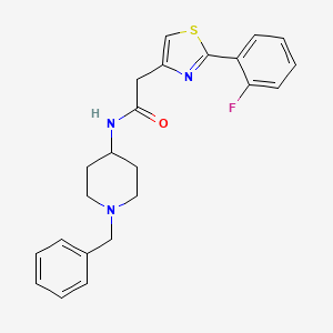 N-(1-benzylpiperidin-4-yl)-2-[2-(2-fluorophenyl)-1,3-thiazol-4-yl]acetamide