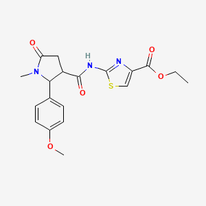 Ethyl 2-({[2-(4-methoxyphenyl)-1-methyl-5-oxopyrrolidin-3-yl]carbonyl}amino)-1,3-thiazole-4-carboxylate