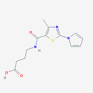 4-({[4-methyl-2-(1H-pyrrol-1-yl)-1,3-thiazol-5-yl]carbonyl}amino)butanoic acid