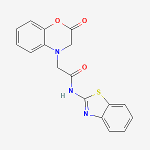 molecular formula C17H13N3O3S B10990233 N-(1,3-benzothiazol-2-yl)-2-(2-oxo-2,3-dihydro-4H-1,4-benzoxazin-4-yl)acetamide 