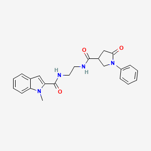 1-methyl-N-(2-{[(5-oxo-1-phenylpyrrolidin-3-yl)carbonyl]amino}ethyl)-1H-indole-2-carboxamide