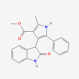 2-Methyl-4-(2-oxoindoline-3-yl)-5-phenyl-1H-pyrrole-3-carboxylic acid methyl ester