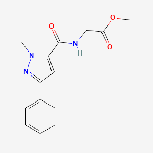 methyl N-[(1-methyl-3-phenyl-1H-pyrazol-5-yl)carbonyl]glycinate