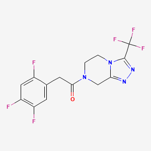 1-[3-(trifluoromethyl)-5,6-dihydro[1,2,4]triazolo[4,3-a]pyrazin-7(8H)-yl]-2-(2,4,5-trifluorophenyl)ethanone