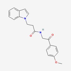 3-(1H-indol-1-yl)-N-[2-(4-methoxyphenyl)-2-oxoethyl]propanamide