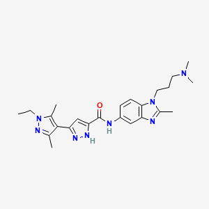 N-{1-[3-(dimethylamino)propyl]-2-methyl-1H-benzimidazol-5-yl}-1'-ethyl-3',5'-dimethyl-1'H,2H-3,4'-bipyrazole-5-carboxamide