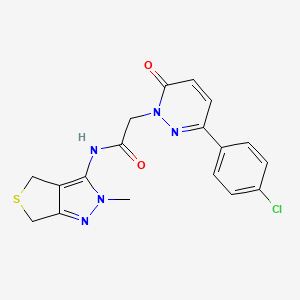 2-[3-(4-chlorophenyl)-6-oxopyridazin-1(6H)-yl]-N-(2-methyl-2,6-dihydro-4H-thieno[3,4-c]pyrazol-3-yl)acetamide