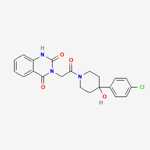 molecular formula C21H20ClN3O4 B10990321 3-{2-[4-(4-Chlorophenyl)-4-hydroxypiperidino]-2-oxoethyl}-2,4(1H,3H)-quinazolinedione 