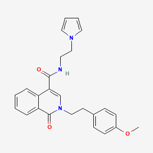 2-[2-(4-methoxyphenyl)ethyl]-1-oxo-N-[2-(1H-pyrrol-1-yl)ethyl]-1,2-dihydroisoquinoline-4-carboxamide