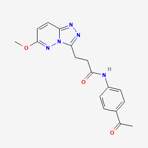 molecular formula C17H17N5O3 B10990327 N-(4-acetylphenyl)-3-(6-methoxy[1,2,4]triazolo[4,3-b]pyridazin-3-yl)propanamide 