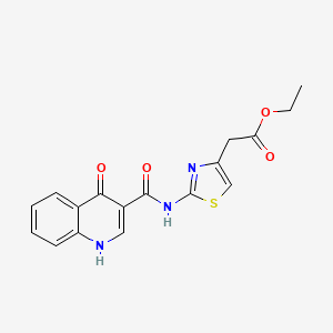 Ethyl (2-{[(4-hydroxyquinolin-3-yl)carbonyl]amino}-1,3-thiazol-4-yl)acetate