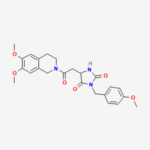 5-[2-(6,7-dimethoxy-3,4-dihydroisoquinolin-2(1H)-yl)-2-oxoethyl]-3-(4-methoxybenzyl)imidazolidine-2,4-dione