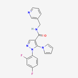 1-(2,4-difluorophenyl)-N-(pyridin-3-ylmethyl)-5-(1H-pyrrol-1-yl)-1H-pyrazole-4-carboxamide