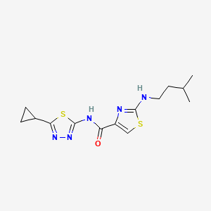 N-[(2E)-5-cyclopropyl-1,3,4-thiadiazol-2(3H)-ylidene]-2-[(3-methylbutyl)amino]-1,3-thiazole-4-carboxamide