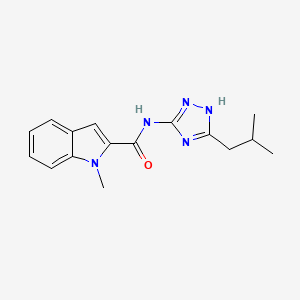 1-methyl-N-[3-(2-methylpropyl)-1H-1,2,4-triazol-5-yl]-1H-indole-2-carboxamide