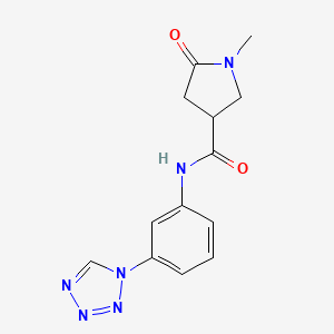 1-methyl-5-oxo-N-[3-(1H-tetrazol-1-yl)phenyl]pyrrolidine-3-carboxamide