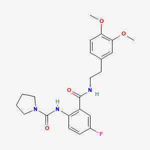 N-(2-{[2-(3,4-dimethoxyphenyl)ethyl]carbamoyl}-4-fluorophenyl)pyrrolidine-1-carboxamide