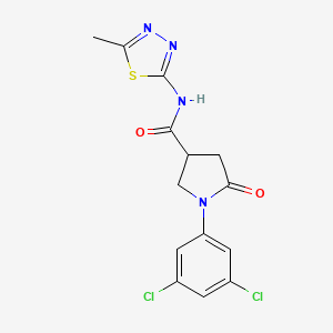 1-(3,5-dichlorophenyl)-N-(5-methyl-1,3,4-thiadiazol-2-yl)-5-oxopyrrolidine-3-carboxamide