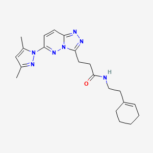 N-[2-(cyclohex-1-en-1-yl)ethyl]-3-[6-(3,5-dimethyl-1H-pyrazol-1-yl)[1,2,4]triazolo[4,3-b]pyridazin-3-yl]propanamide