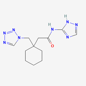 2-[1-(1H-tetrazol-1-ylmethyl)cyclohexyl]-N-(1H-1,2,4-triazol-3-yl)acetamide