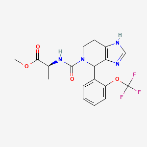 molecular formula C18H19F3N4O4 B10990460 methyl N-({4-[2-(trifluoromethoxy)phenyl]-1,4,6,7-tetrahydro-5H-imidazo[4,5-c]pyridin-5-yl}carbonyl)-L-alaninate 