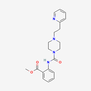 molecular formula C20H24N4O3 B10990468 Methyl 2-[({4-[2-(pyridin-2-yl)ethyl]piperazin-1-yl}carbonyl)amino]benzoate 