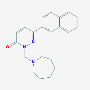 molecular formula C21H23N3O B10990486 2-(azepan-1-ylmethyl)-6-(naphthalen-2-yl)pyridazin-3(2H)-one 