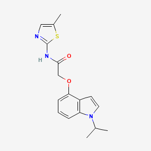 molecular formula C17H19N3O2S B10990494 N-(5-methyl-1,3-thiazol-2-yl)-2-{[1-(propan-2-yl)-1H-indol-4-yl]oxy}acetamide 