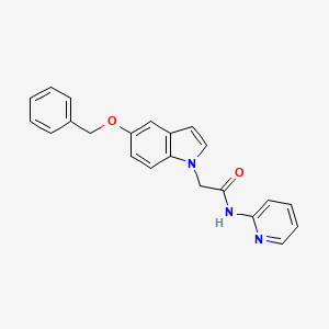 molecular formula C22H19N3O2 B10990499 2-[5-(benzyloxy)-1H-indol-1-yl]-N-(pyridin-2-yl)acetamide 