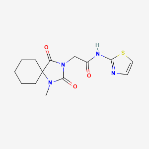 2-(1-methyl-2,4-dioxo-1,3-diazaspiro[4.5]dec-3-yl)-N-(1,3-thiazol-2-yl)acetamide