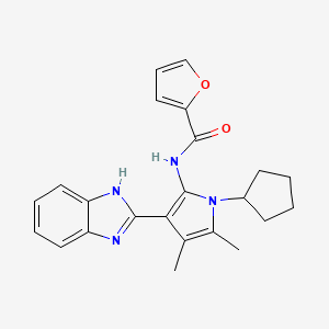 N-[3-(1H-benzimidazol-2-yl)-1-cyclopentyl-4,5-dimethyl-1H-pyrrol-2-yl]furan-2-carboxamide