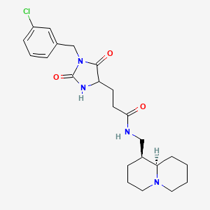 N-[(1S,9AR)Octahydro-2H-quinolizin-1-ylmethyl]-3-[1-(3-chlorobenzyl)-2,5-dioxo-4-imidazolidinyl]propanamide