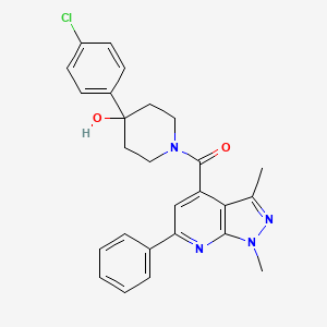 molecular formula C26H25ClN4O2 B10990532 [4-(4-chlorophenyl)-4-hydroxypiperidin-1-yl](1,3-dimethyl-6-phenyl-1H-pyrazolo[3,4-b]pyridin-4-yl)methanone 