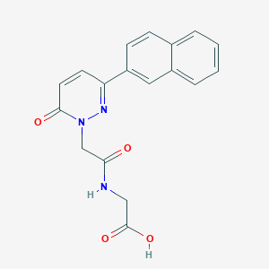 molecular formula C18H15N3O4 B10990533 N-{[3-(naphthalen-2-yl)-6-oxopyridazin-1(6H)-yl]acetyl}glycine 