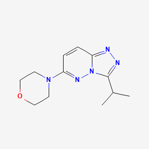 molecular formula C12H17N5O B10990550 6-(Morpholin-4-yl)-3-(propan-2-yl)[1,2,4]triazolo[4,3-b]pyridazine 