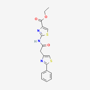 molecular formula C17H15N3O3S2 B10990561 Ethyl 2-{[(2-phenyl-1,3-thiazol-4-yl)acetyl]amino}-1,3-thiazole-4-carboxylate 