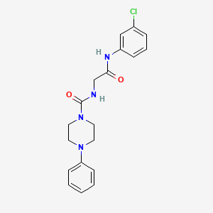 molecular formula C19H21ClN4O2 B10990571 N-{2-[(3-chlorophenyl)amino]-2-oxoethyl}-4-phenylpiperazine-1-carboxamide 